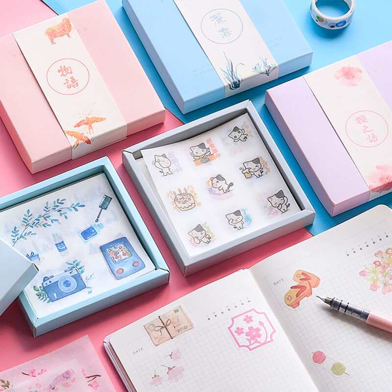 

50pcs Boxed Mixed Pattern Sticker, Multicolor