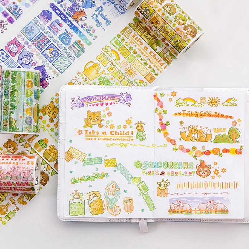 

1pc Cartoon Graphic Wide Tape, Multicolor