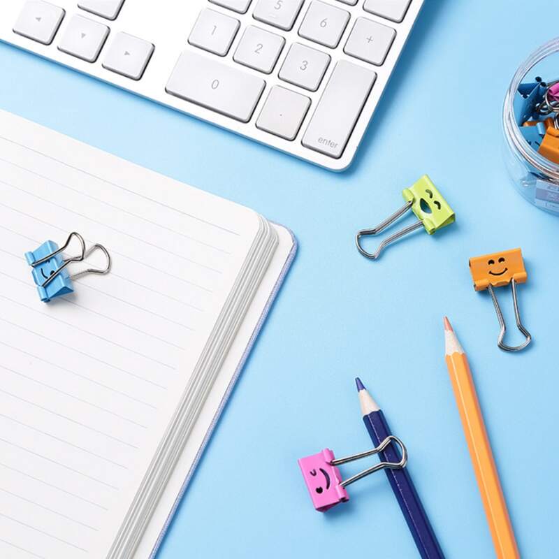 

20pcs Random Color Binder Clip, Multicolor