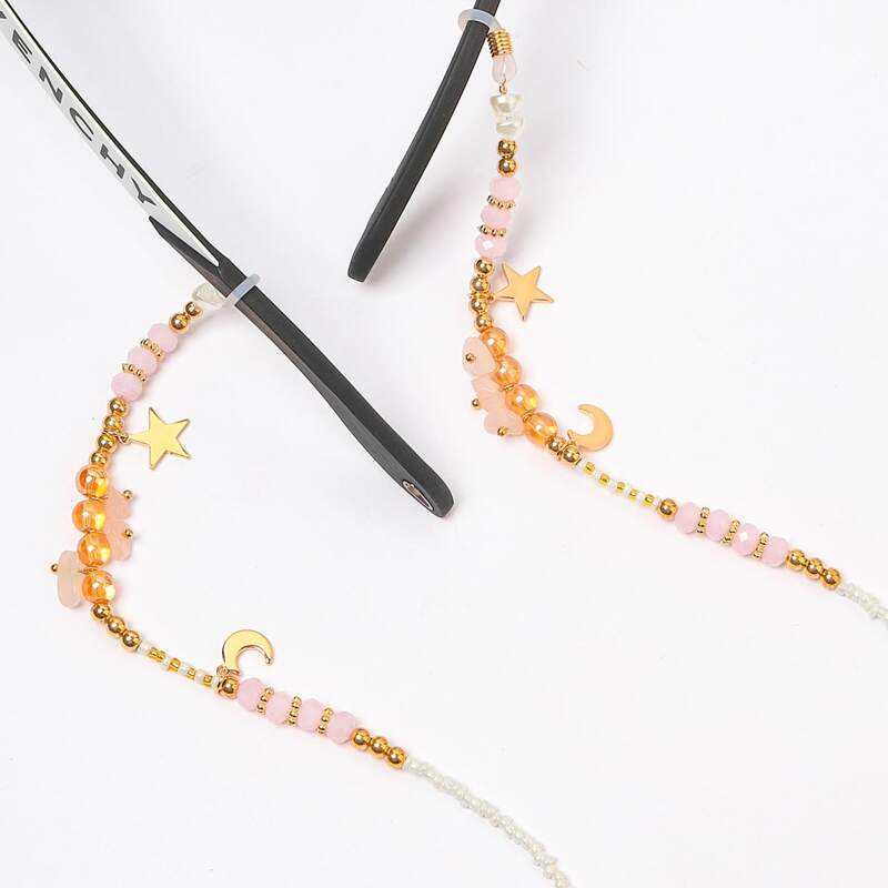 

Star Charm Glasses Chain, Orange