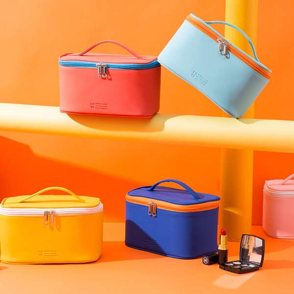 

1pc Solid Travel Storage Bag, Multicolor
