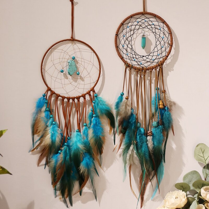 

1pc Feather Decor Dream Catcher, Multicolor