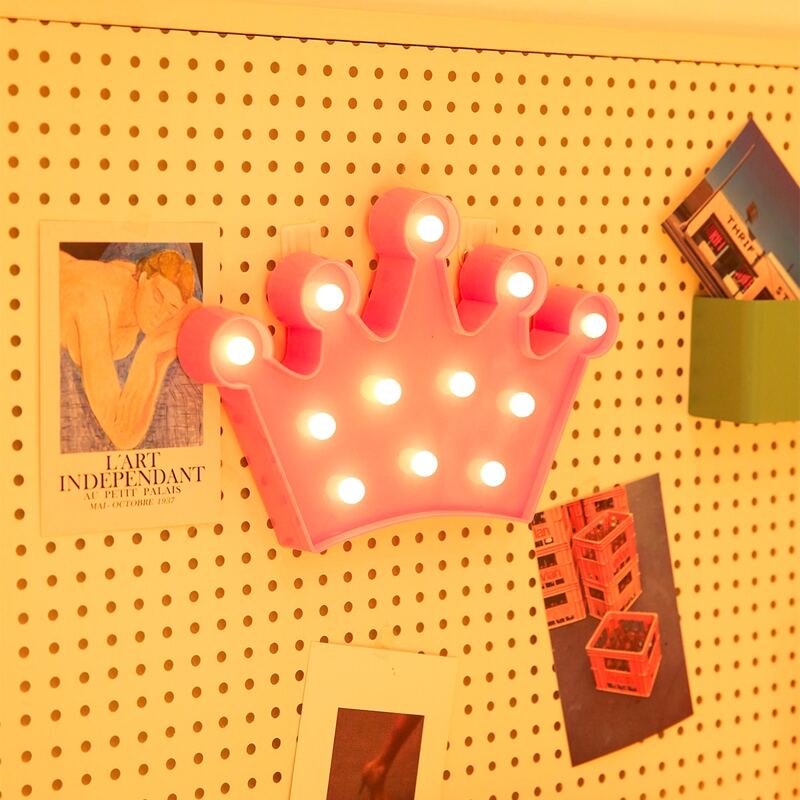 

Crown Shaped Night Light, Pink