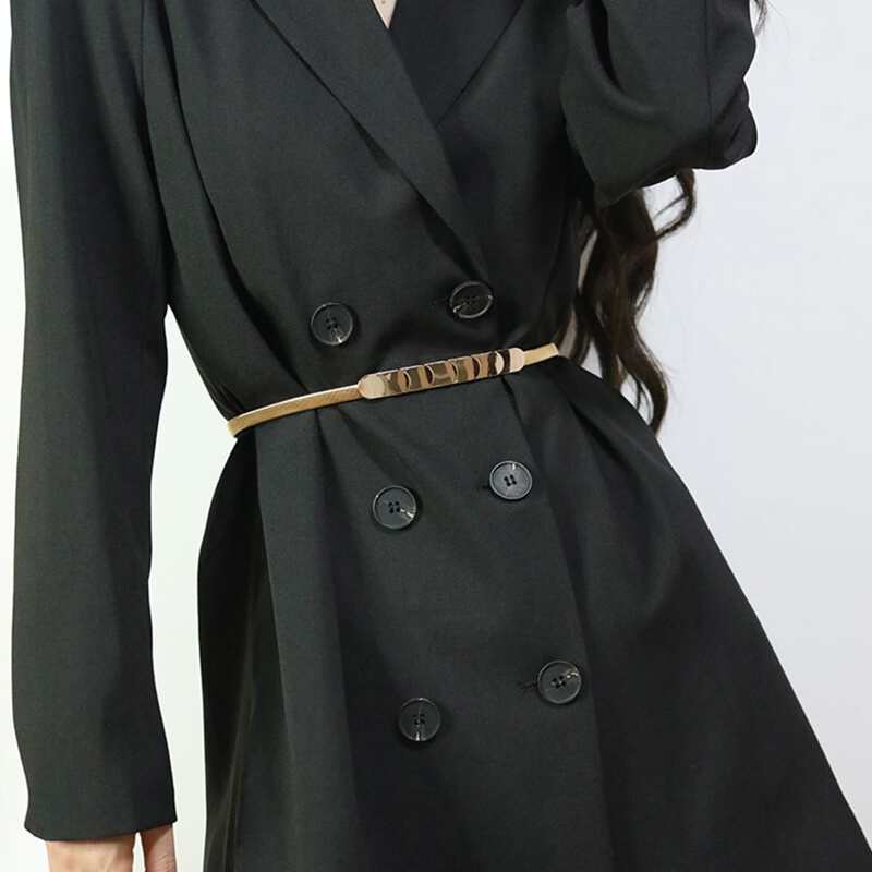 

Metallic Elastic Belt, Gold