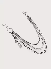 Chìa khóa charm kim loại nhiều lớp - Bạc - Xem 1