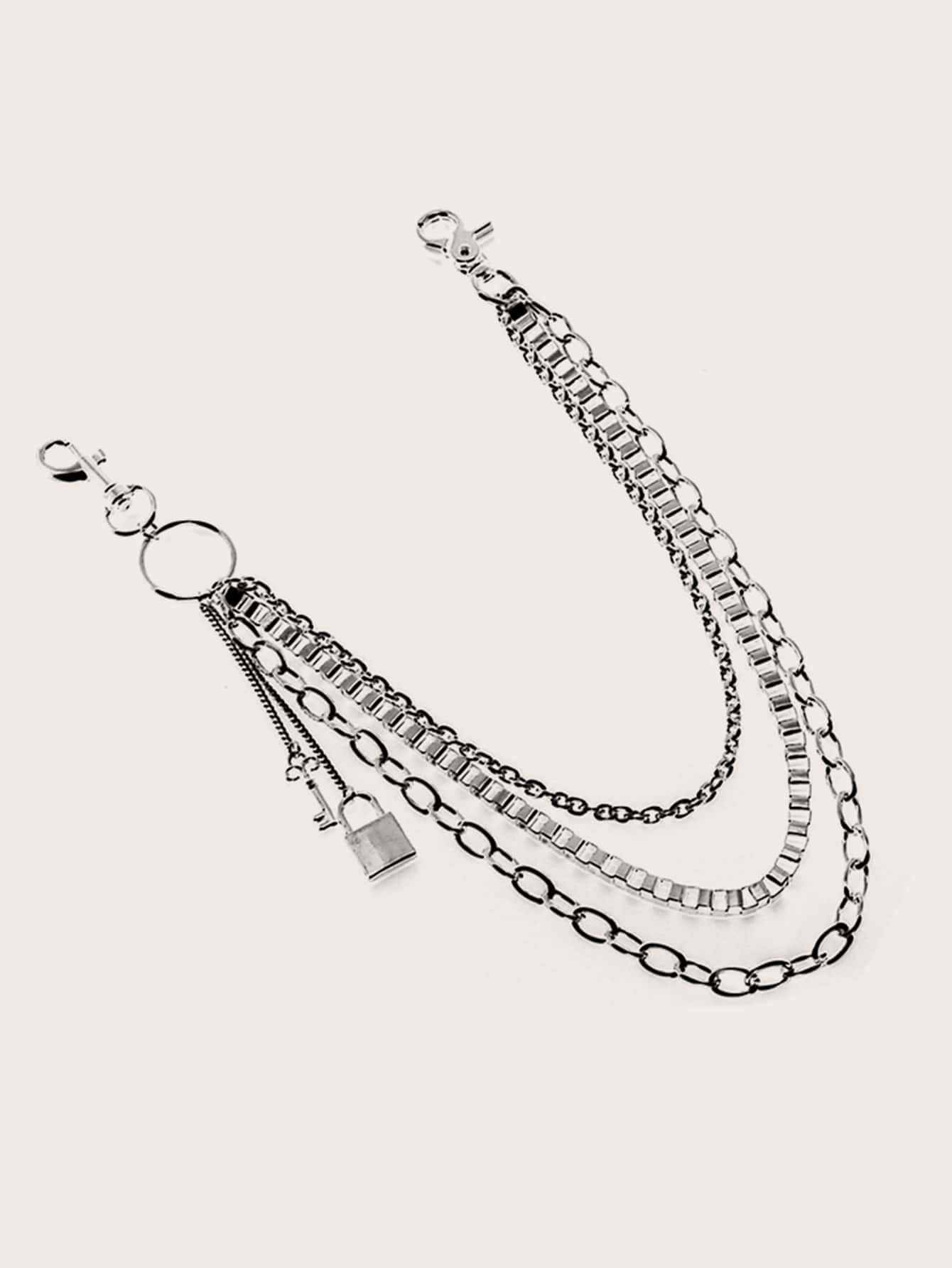 Chìa khóa charm kim loại nhiều lớp - Bạc - Xem 1