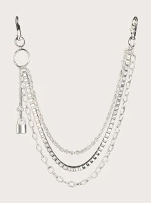 Chìa khóa charm kim loại nhiều lớp - Bạc - Xem 2