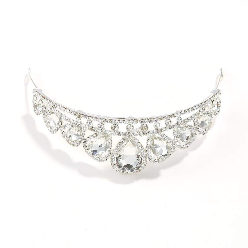

Gemstone Engraved Hair Hoop, Silver