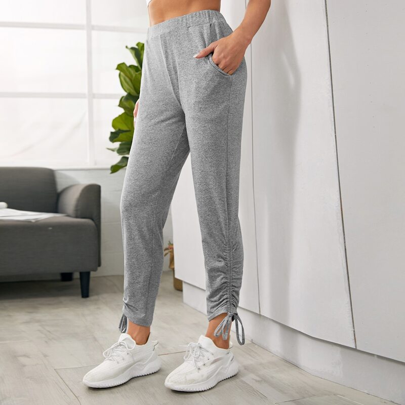 

Drawstring Hem Sports Pants, Grey