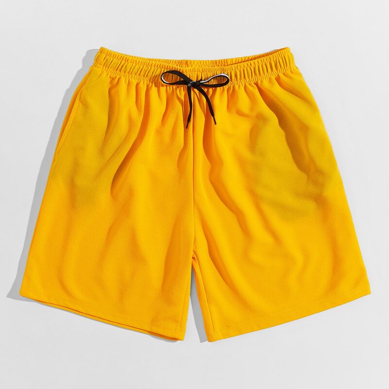 

Guys Tie Front Yellow Shorts