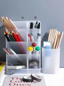 حامل قلم شفاف قطعة واحدة