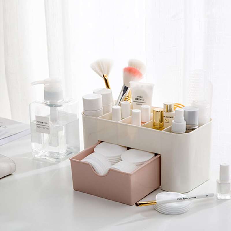

1pc Desktop Cosmetic Storage Box, Multicolor