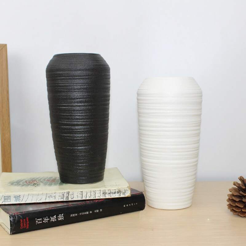 

1pc Solid Ceramic Flower Vase, Multicolor