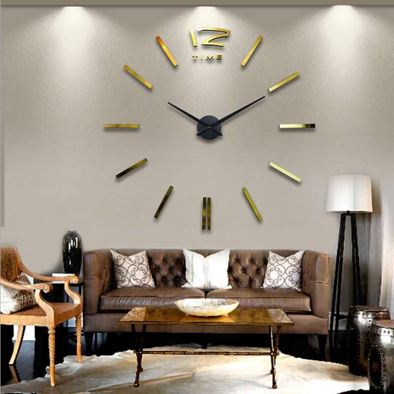 

1pc Plain Mirror Surface Wall Clock, Multicolor
