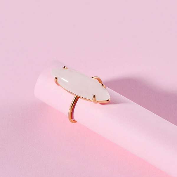 

Кольцо из натурального камня, Розовые