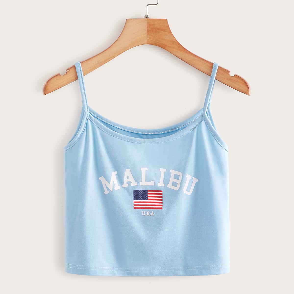 

American Flag Crop Cami, Blue