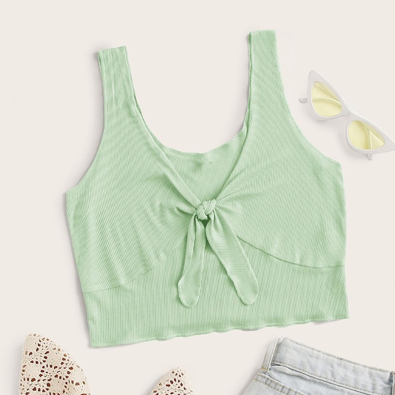 

Tie Front Green Tank