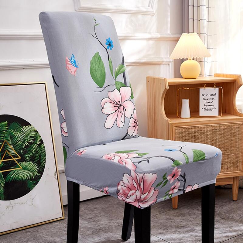 

1pc Flower Print Stretchy Chair Cover, Multicolor