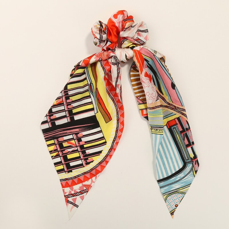 

Vintage Pattern Scrunchie Scarf, Multicolor