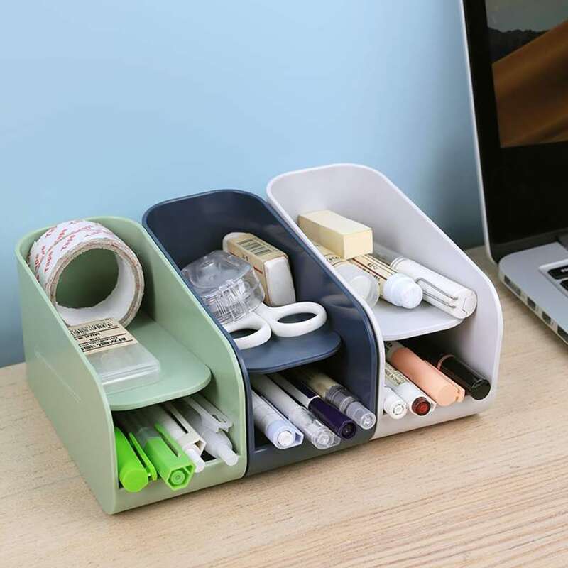 

1pc Double Layer Storage Box, Multicolor