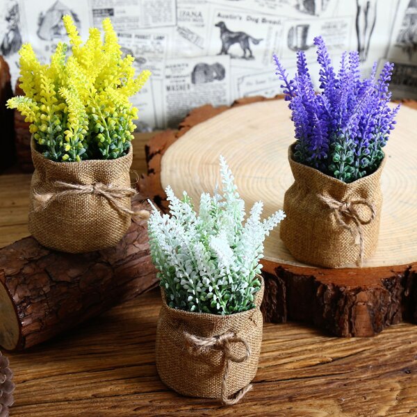 

1pc Artificial Lavender With Sack, Multicolor