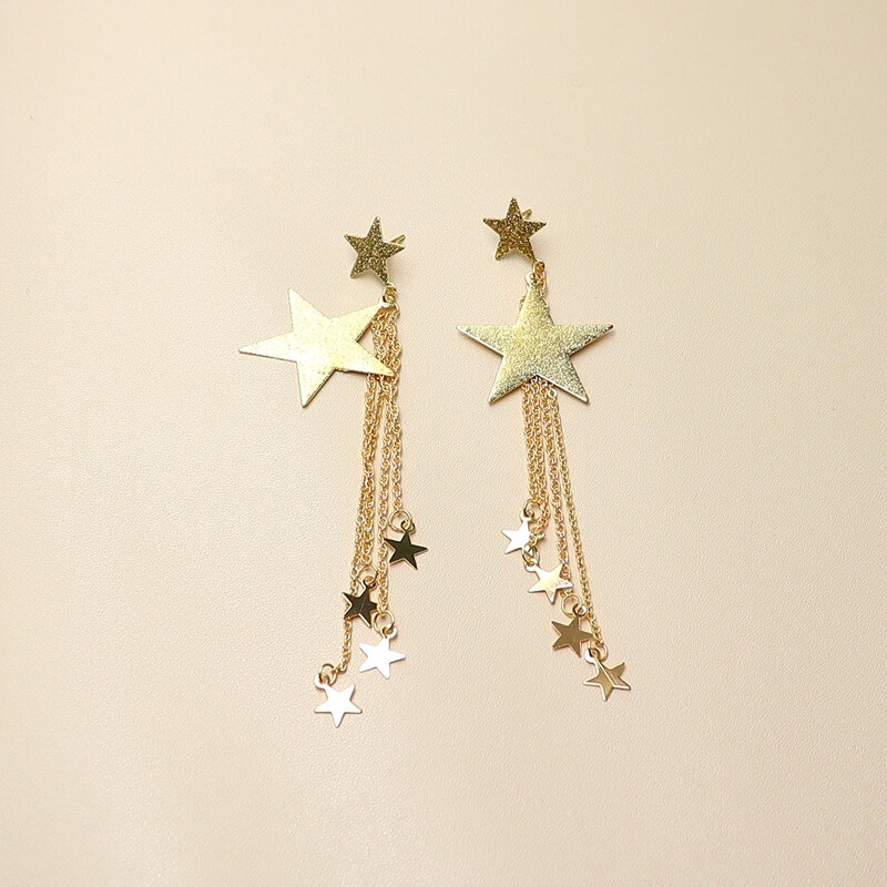 

Star Tassel Drop Earrings, Gold