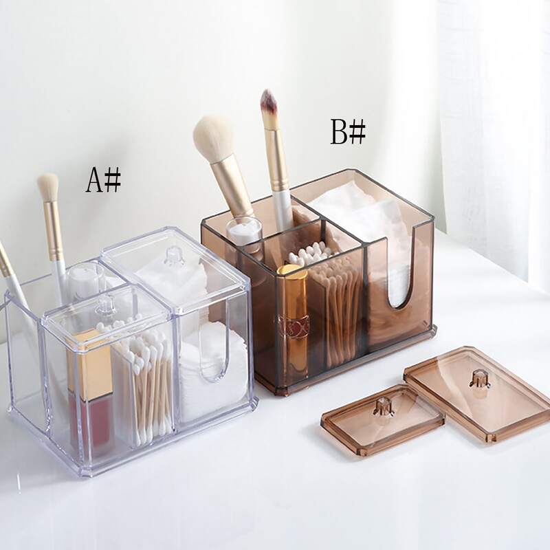

1pc Clear Cosmetic Storage Box, Multicolor