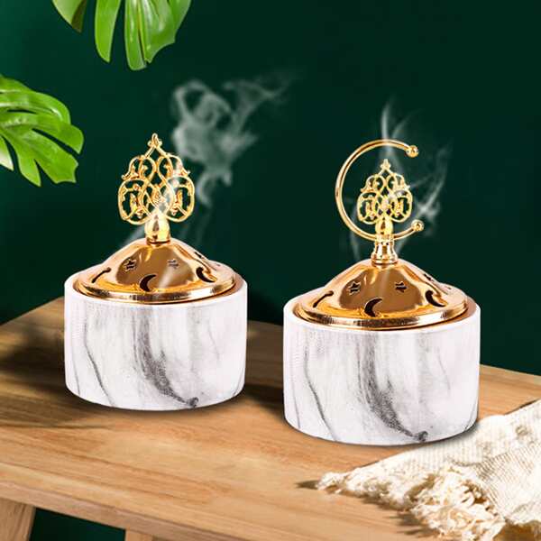

1шт керамическая курильница с крышкой, Многоцветный