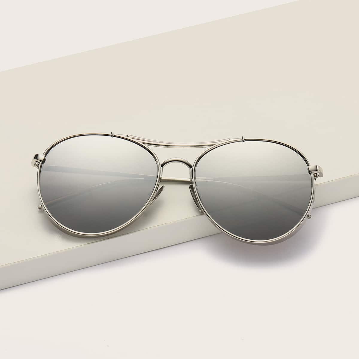 

Metal Frame Sunglasses, Silver