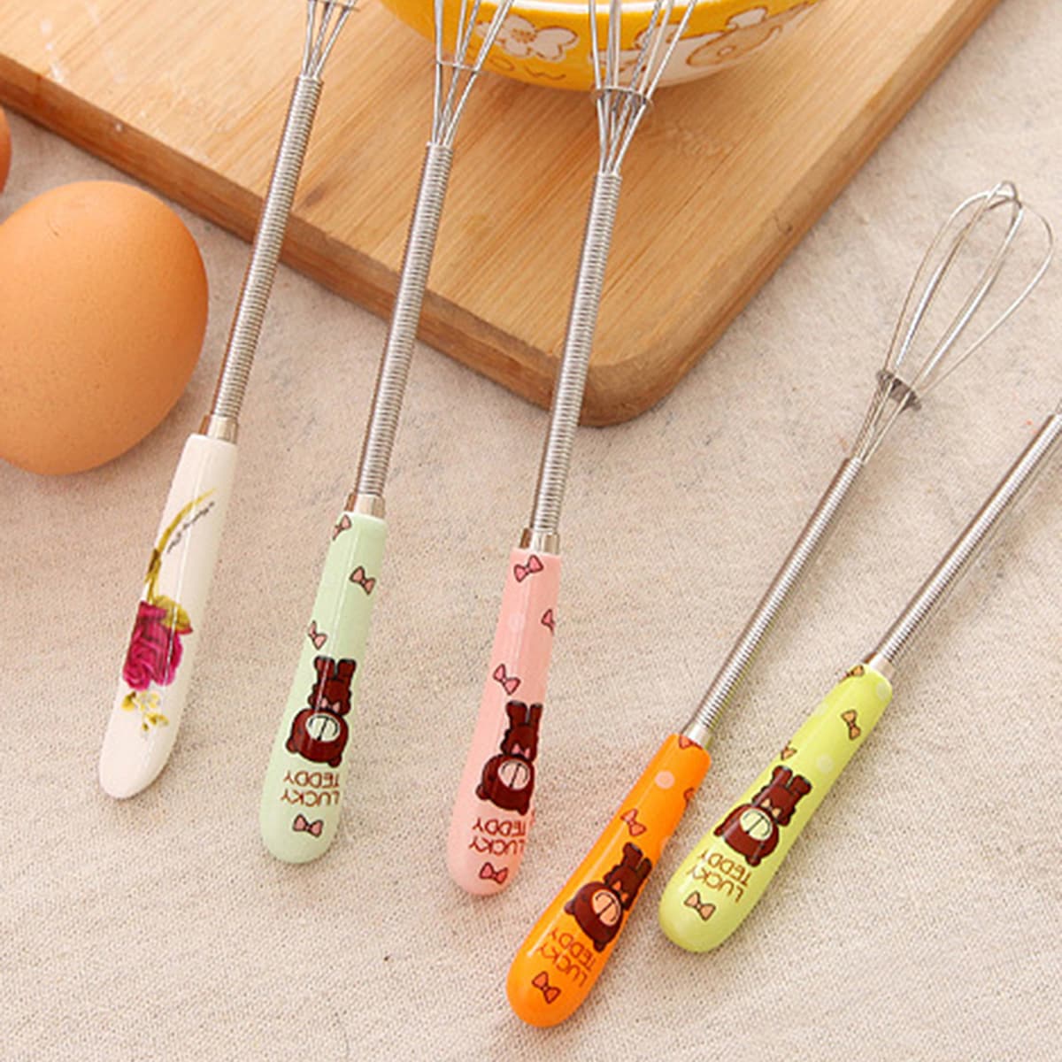 

1pc Cartoon Handle Whisk, Multicolor