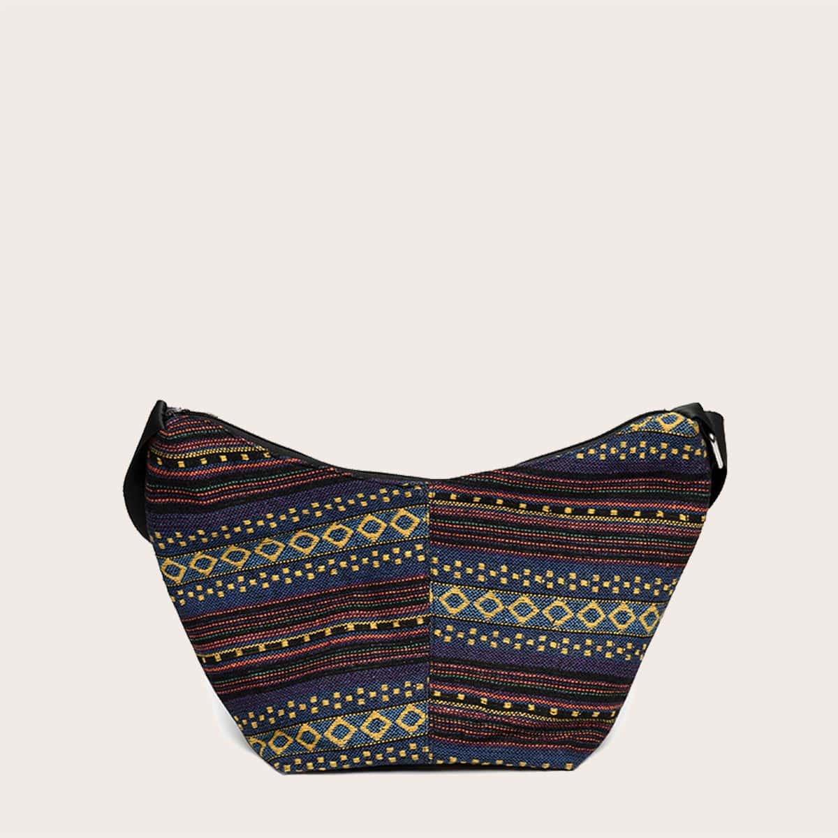 

Geometric Graphic Crossbody Bag, Multicolor