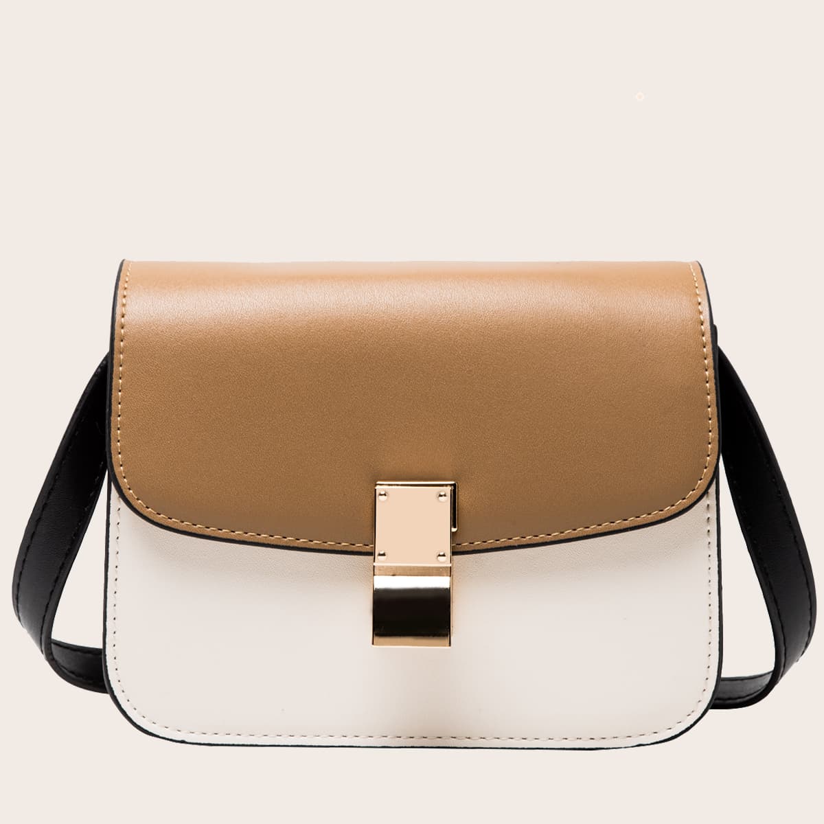 

Colorblock Flap Crossbody Bag, Multicolor
