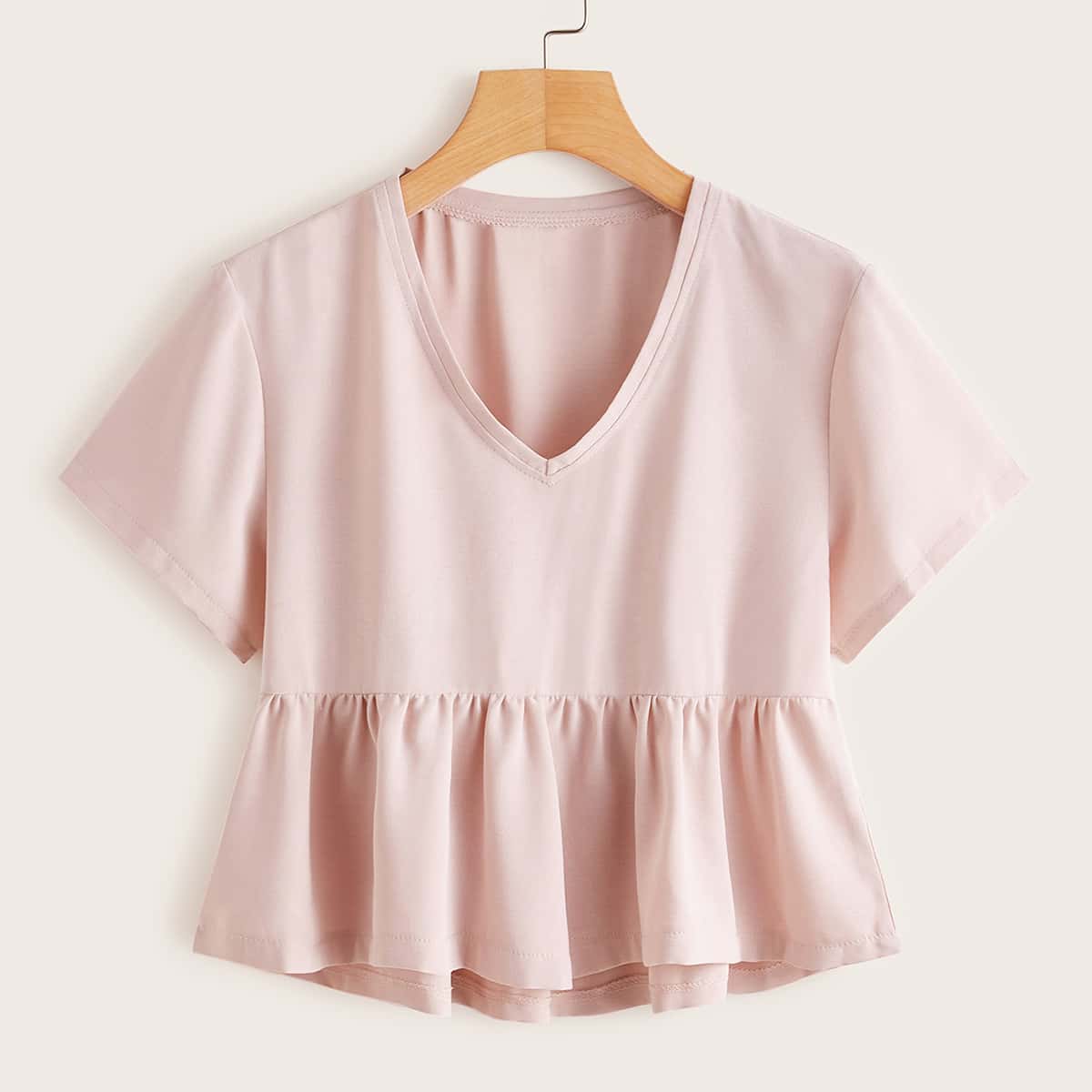 

Pink Peplum Blouse, Pink pastel