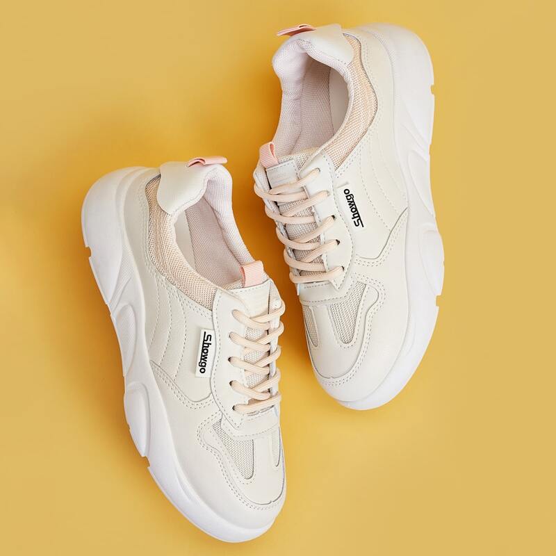 

Lace-up Front Wide Fit Sneakers, Pink