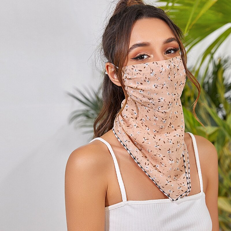 

Floral Sun Protection For The Face, Pink