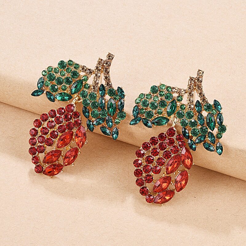 

Rhinestone Drop Earrings, Multicolor