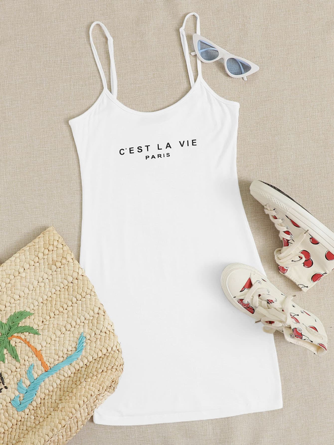 Slogan Graphic Dress