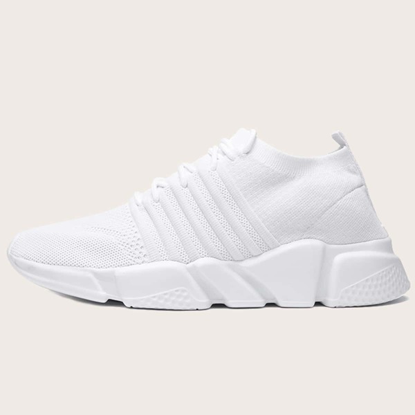 

Lace-up Front Wide Fit Sneakers, White