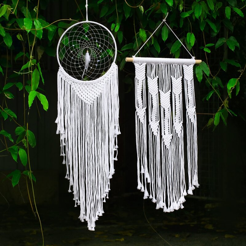 

1pc Tassel Detail Wall Decor, White