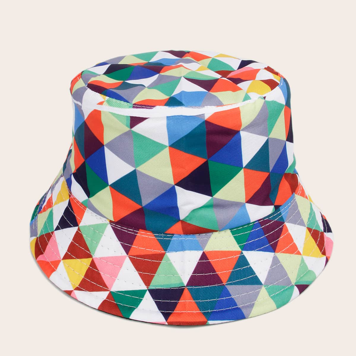 

Geometric Pattern Bucket Hat, Multicolor