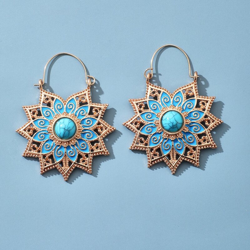

Turquoise Decor Drop Earrings, Multicolor