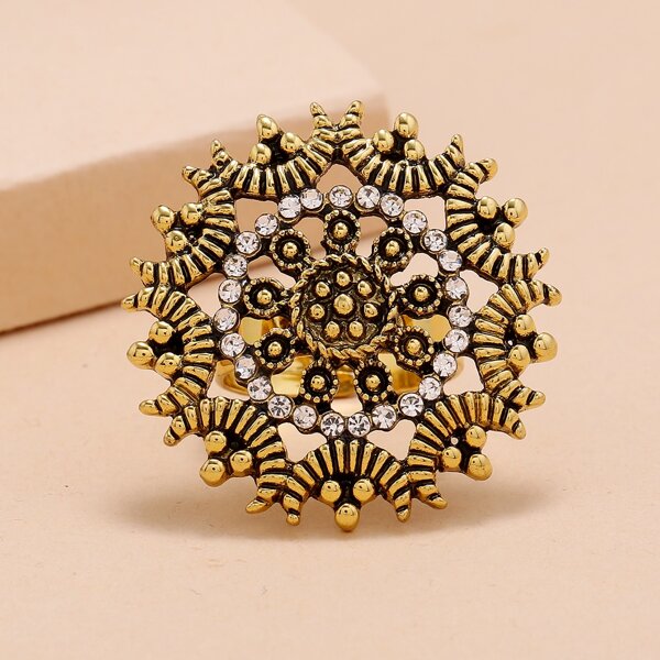 

Кольцо в форме снежинки 1шт, Золотистый