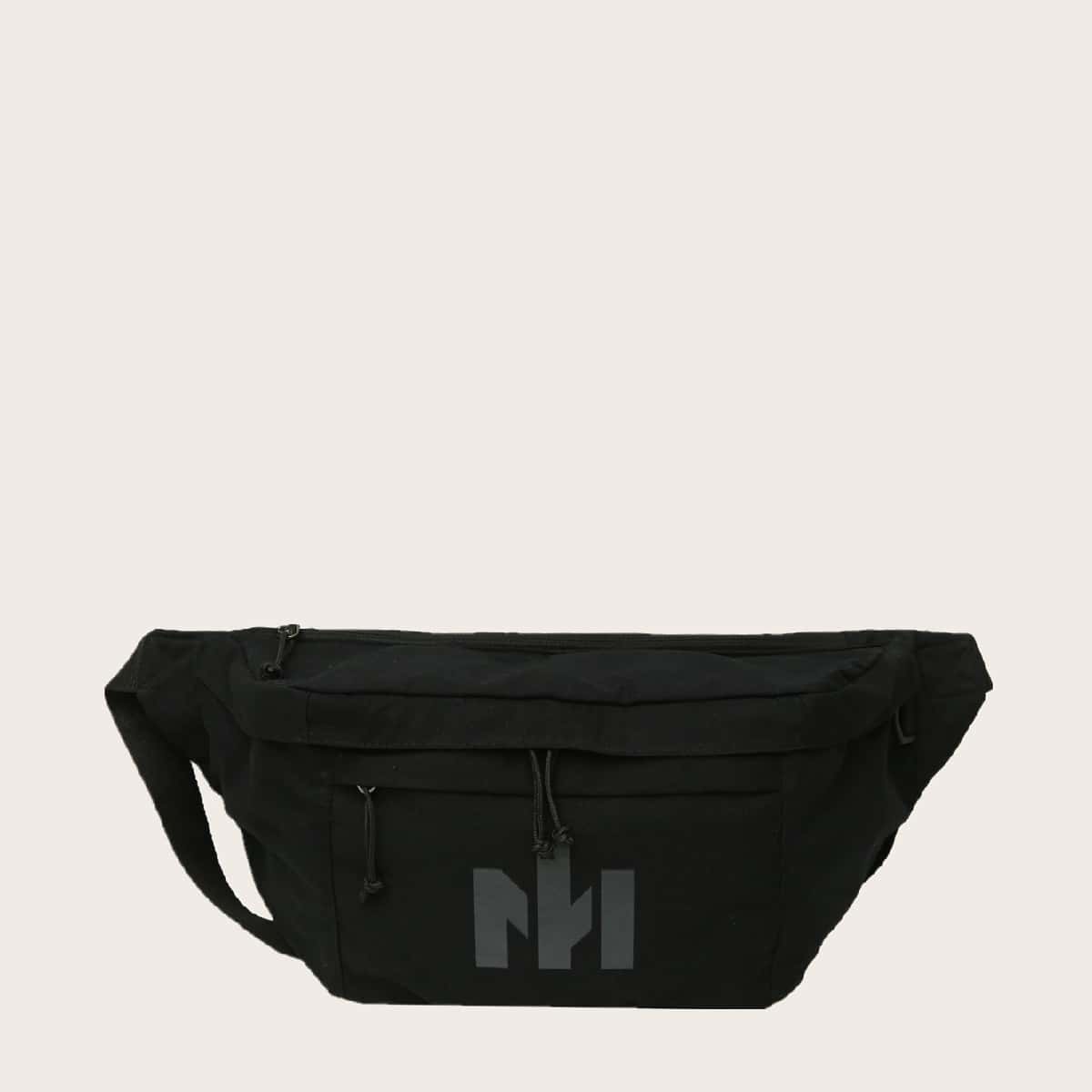 

Guys Letter Graphic Fanny Pack, Black