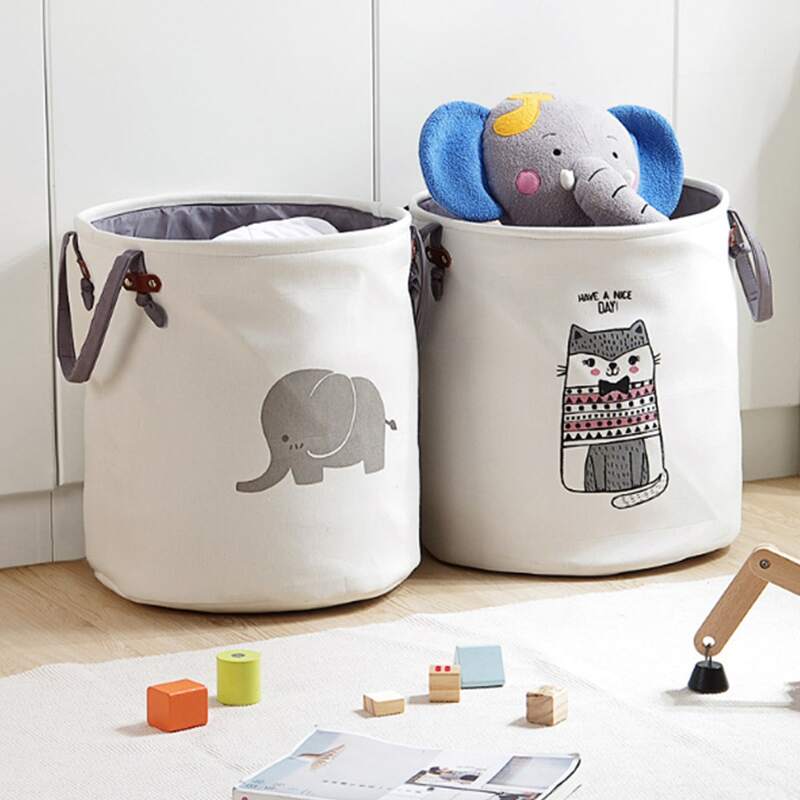 

1pc Cartoon Graphic Storage Basket, Multicolor