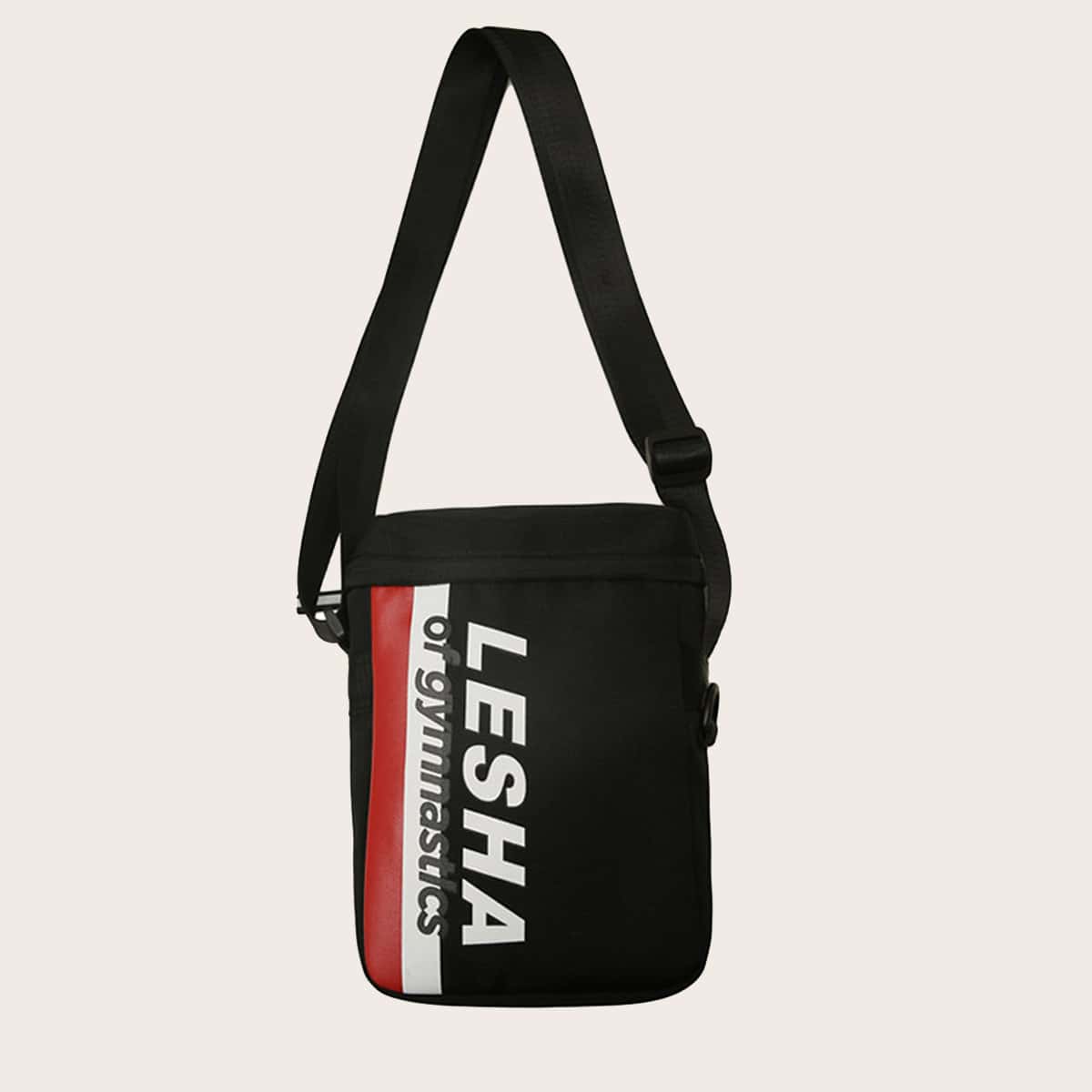 

Guys Letter Graphic Crossbody Bag, Black