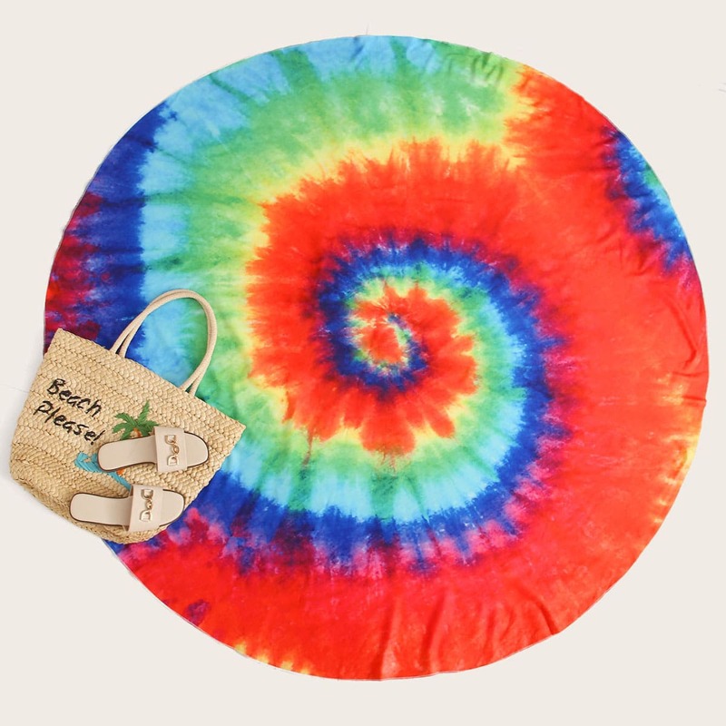 

Tie Dye Round Beach Blanket, Multicolor