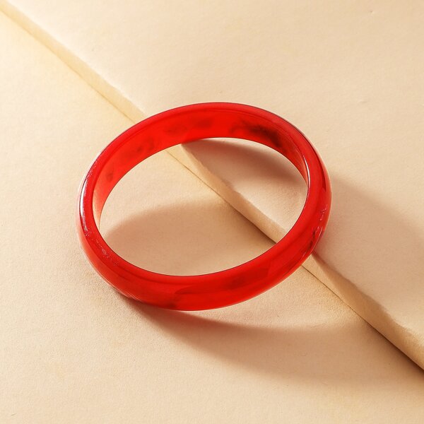 

Solid Bangle Bracelet, Red