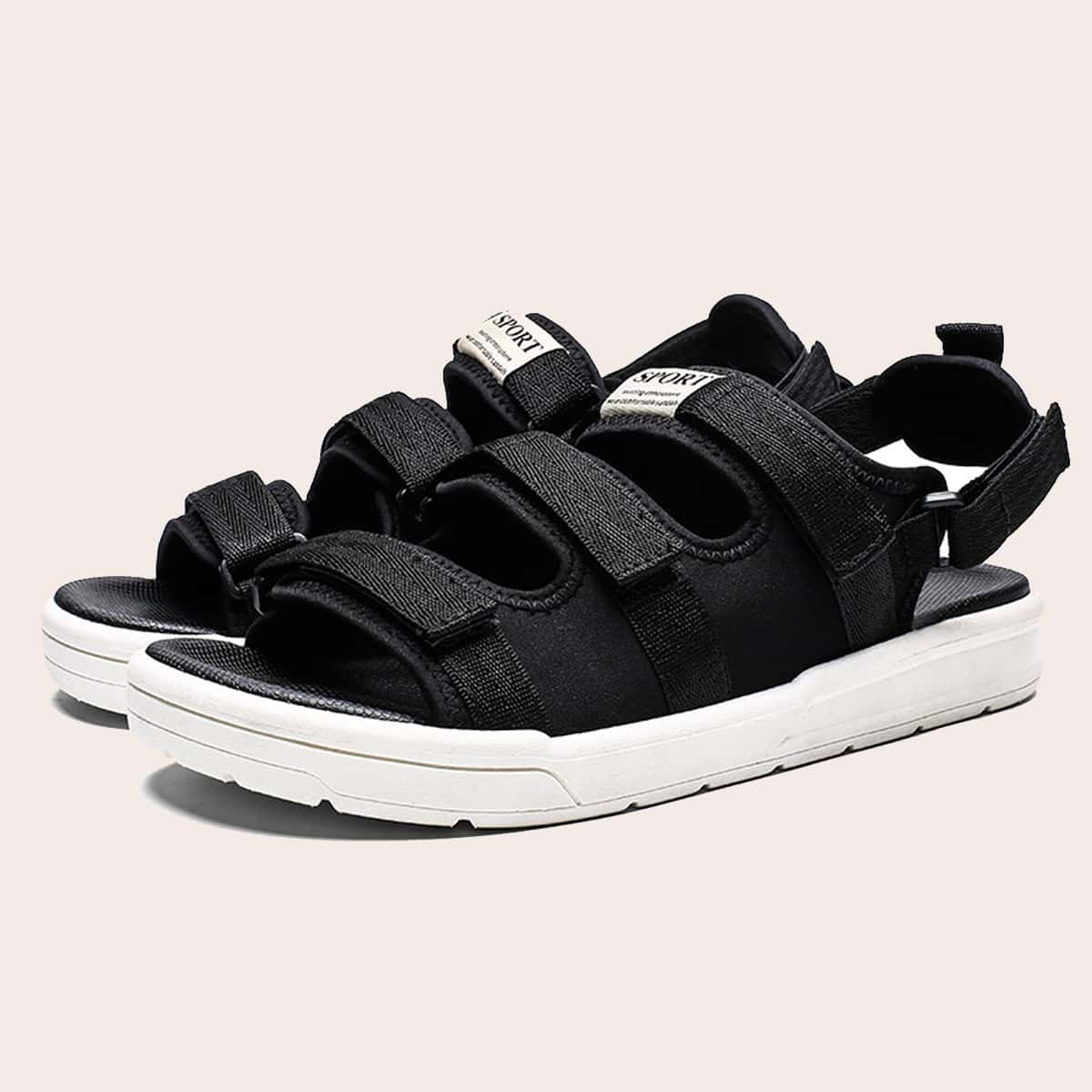 

Open Toe Wide Fit Slingback Sandals, Black