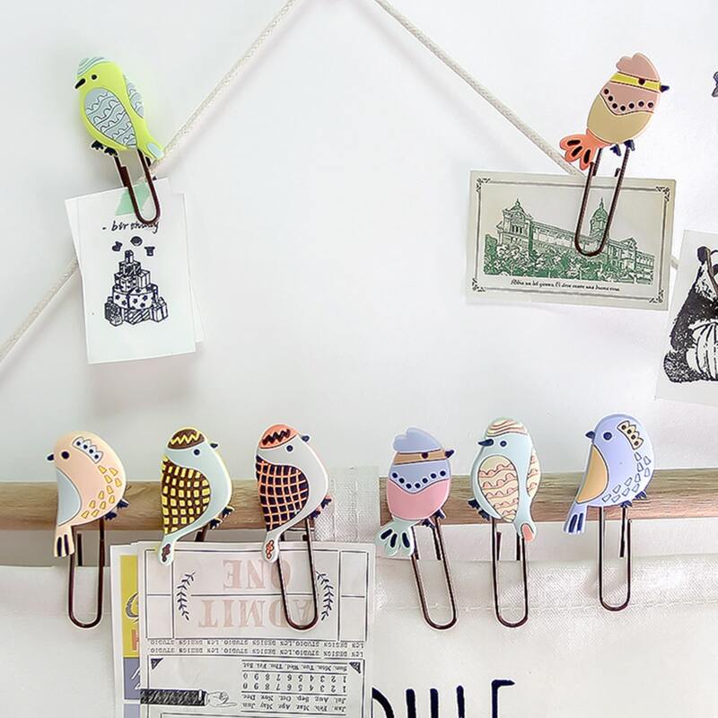 

4pcs Bird Paper Clip Design Random Bookmark, Multicolor