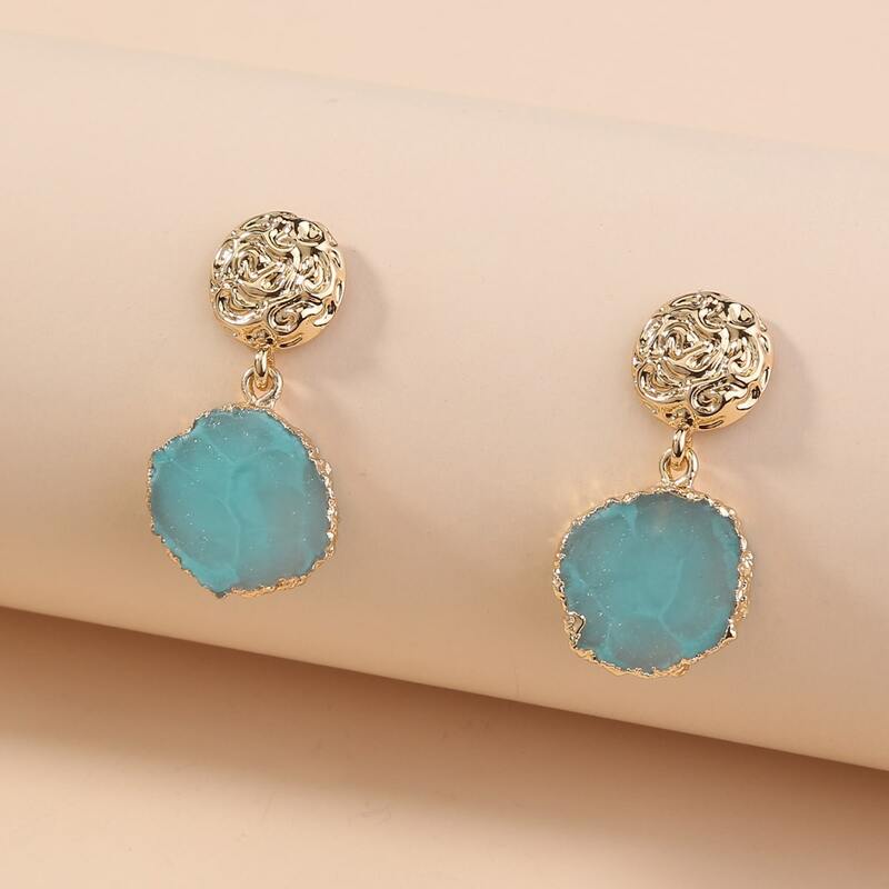 

Stone Charm Drop Earrings, Multicolor